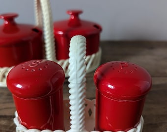 Vintage CONDIMENT and SALT and Pepper Containers (Plastic), Made by EMSA