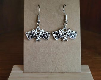 Checkered Flag Earrings
