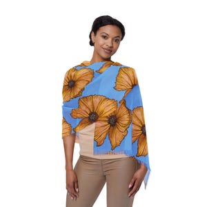 Golden Poppy Travel Scarf