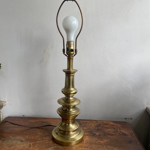 Stiffel Brass Table Lamp 24&quot; Hollywood Regency MCM Vintage
