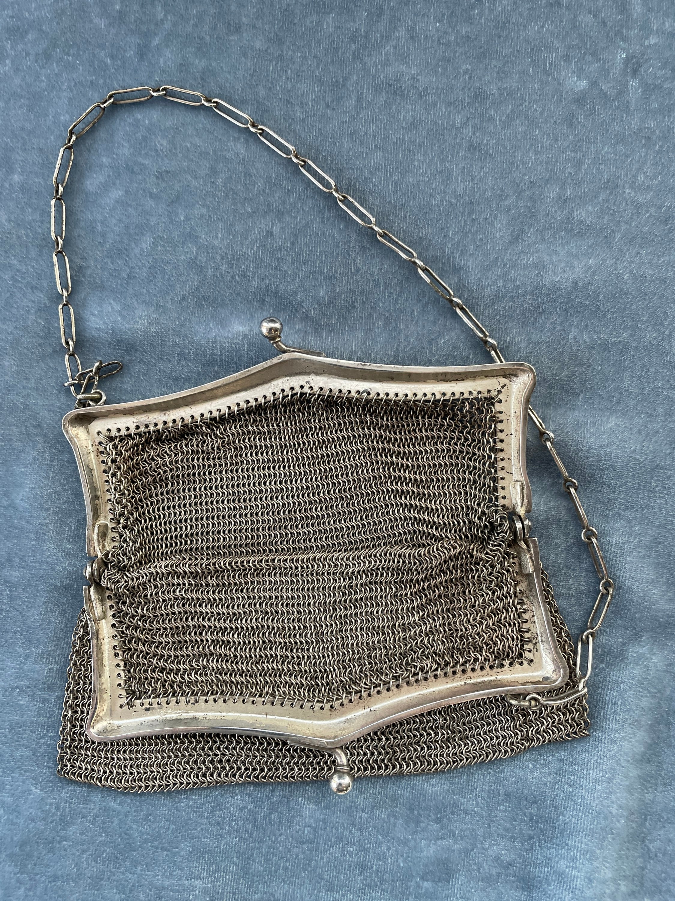 Vintage Silver Mesh Chainmail Purse Art Deco German Antique Flapper Evening  Handbag - Etsy