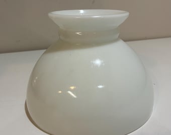 Milk Glass Lamp Shade 8" Hurricane Oil Kerosene Student Replacement