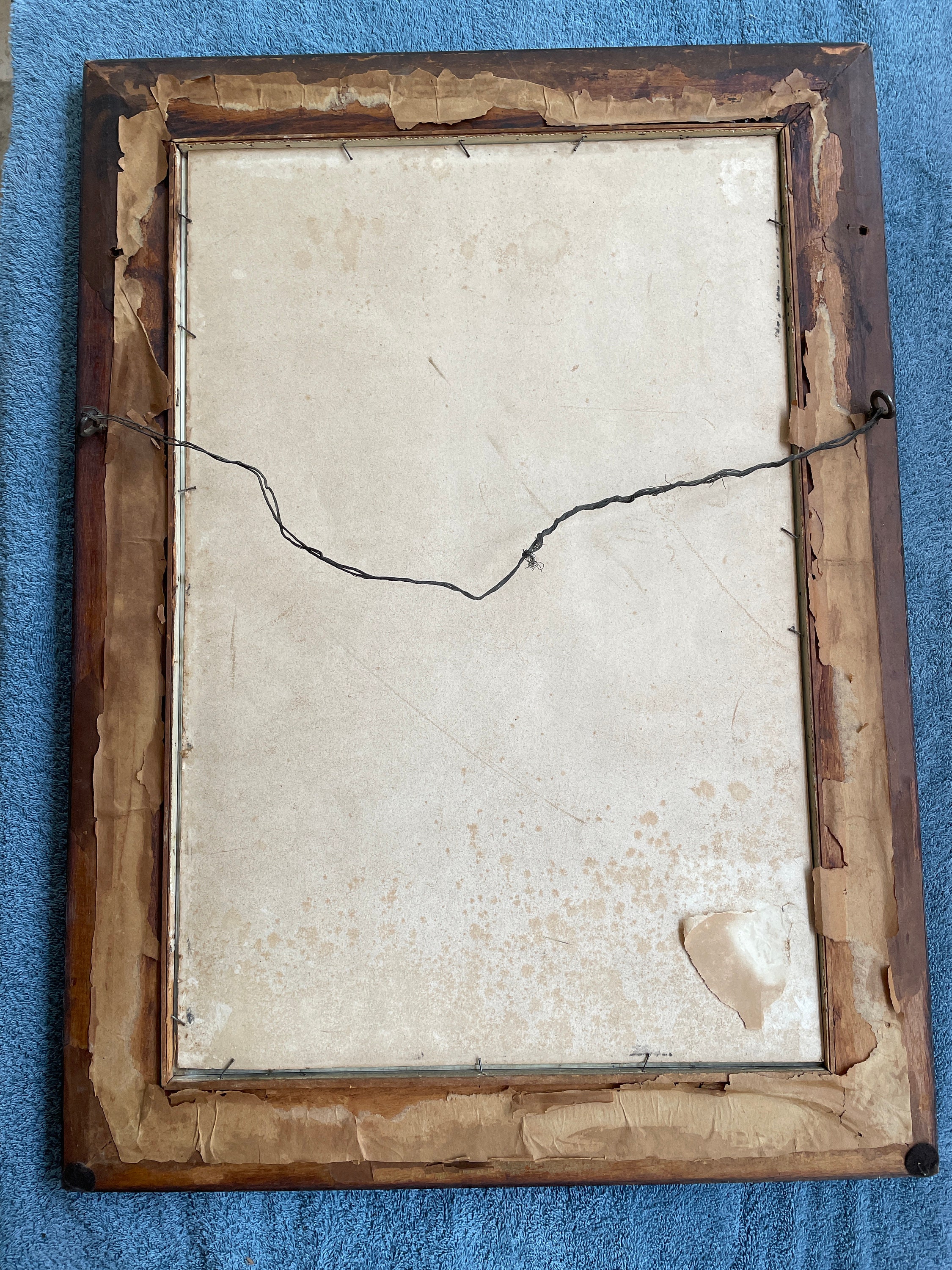 アンティークのフレッド・モーガン・リトグラフ：オリジナルの木製