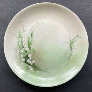 Antique plate Hand painted - Lily of the Valley Bavaria Germany