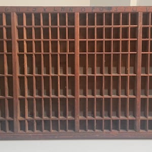 Antique Wooden Printers Drawer Letterpress Tray Shadowbox Display Case