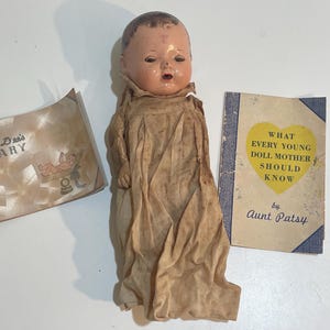 Ant Baby Doll Dy-Dee Effanbee Composition 10” Clothing Instructions Books 1930&#39;s