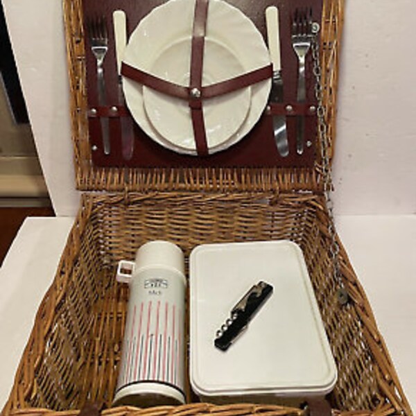 Wicker Picnic Basket Etsy