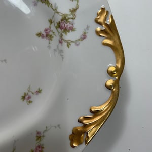 Vintage Limoges Platter Serving Tray M. Redon P L Limoges France 13” Pink Roses