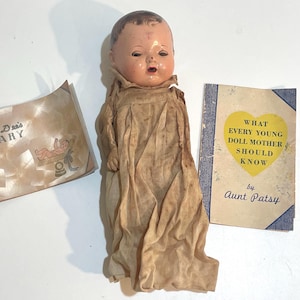 Antique Baby Doll Dy-Dee Effanbee Composition 10” Clothing Instructions Books 1930&#39;s