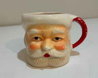 ヴィンテージの手描き陶器製サンタクロースの顔のマグカップ - Etsy 日本
