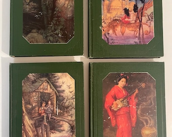 Antieke kinderboeken 1920 jongens- en meisjesboekenplank 4 vintage hardcover geïllustreerd