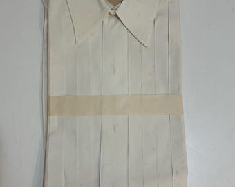 Vintage Men's Dress Shirt - White Formal Tuxedo - John Wanamaker Philadelphia - 1930s