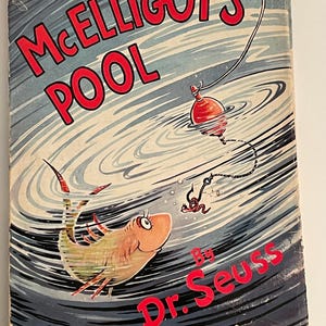 Vtg 1947 McElligot's Pool Dr. Seuss 1st Ed Früher Druck Grüne Hardcover-Schutzjacke Selten