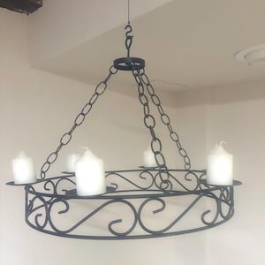 Rustic Metal Candle Chandelier