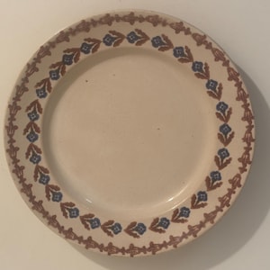 Stick Spatterware ironstone china plate, Mayer Pottery, c. 1890 Trenton NJ