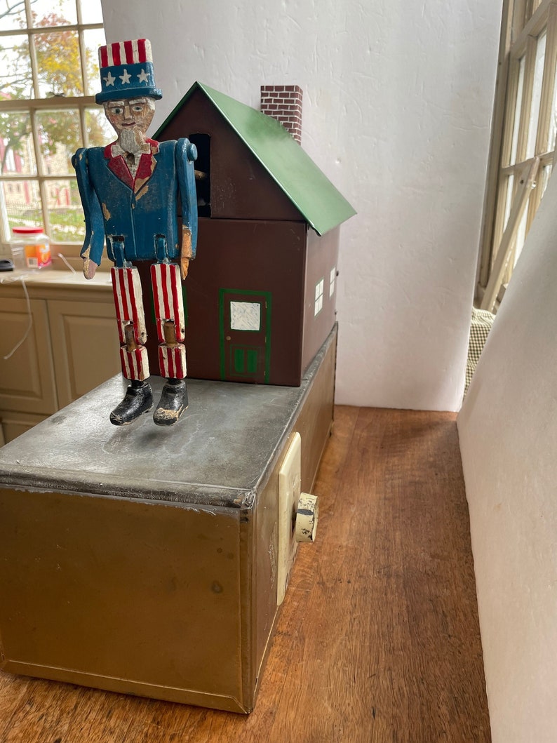 Vintage Uncle Sam Hand Carved Wood Dancing Doll Handcrafted Hou Vintage Uncle Sam Hand Carved Wood Dancing Doll Handcrafted Hou