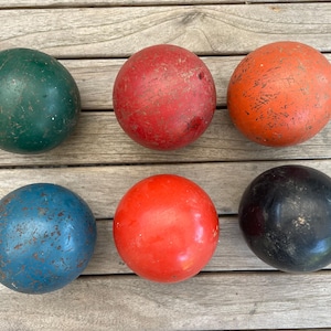 Vintage Croquet Ball Replacement - Wood - Red Orange Green Blue Black - Your Choice