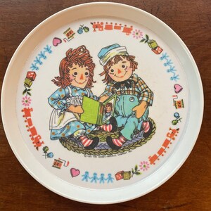 Vintage Raggedy Ann & Andy Child&#39;s Plate 1969 Oneida Baby dish