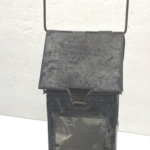 Antique WWI Lantern Folding Trench Military Lamp Original Mica Stonebridge