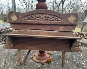 Antique Victorian Wood Shelf for Washstand Dresser Sink Repurposed Wall Shelf