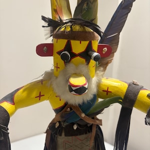 Large Vintage Carved Hopi Kachina A&#39;Hote Doll