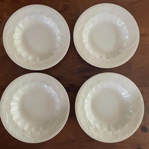 4 English Ironstone Soup Bowl Pasta Bowl White Wheat Royal Crownford