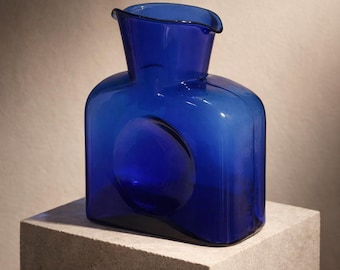Blenko Hand Blown Art Glass Blue-green Apple 6