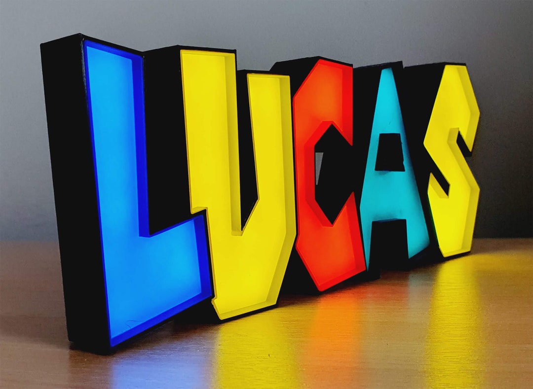 Super Brothers Styled LED Name Sign, Custom Illuminating Light up Your