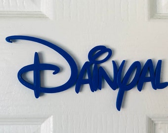 Personalised Disney Name Sign, 3D Door Plaque, Wall Sign
