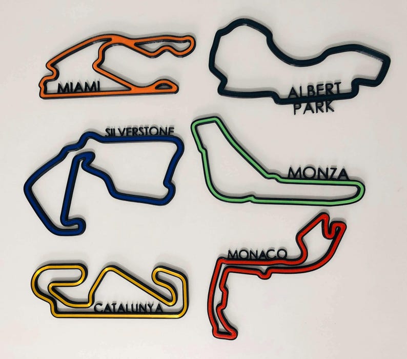 Formula 1, F1 Circuit, Race Track, 3D Wall Art