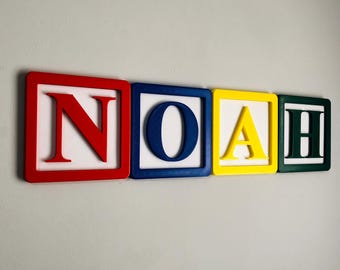 Personalised Toy Story Name Blocks | Alphabet Letters, Custom Nursery Wall Décor, 3D Display