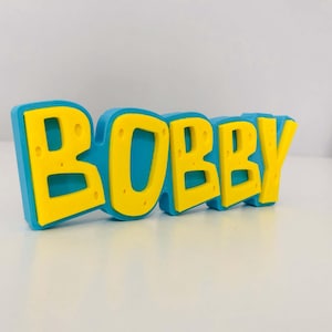 Personalised Cartoon Sponge 3D Name Sign
