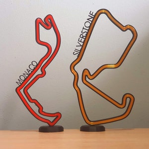 F1 Race Track, Circuit Collection, World Race Tracks, Office Décor, Freestanding Track, Grand Prix, Motorsport Gift, Race Car