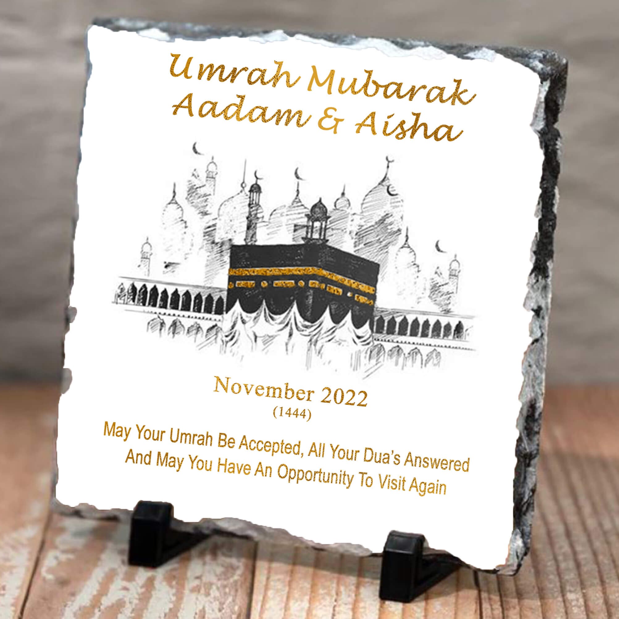 Personalised Umrah or Hajj Mubarak Slate Umrah Gifts Hajj Etsy UK