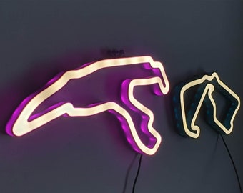 F1 LED Race Track Wall Art: Motorsport Decor, 3D Circuit