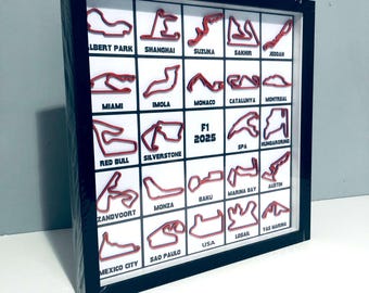 F1 2026 Season Circuit 3D Wall Art: Personalised Motorsport Decor