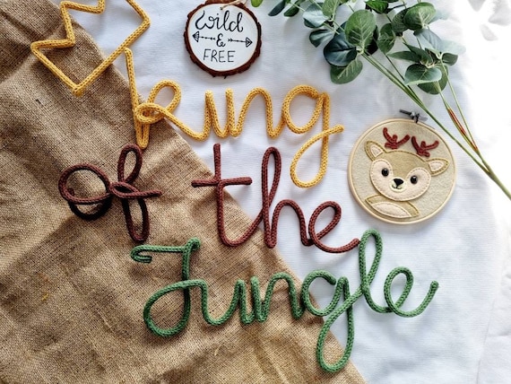 King/Queen of the Jungle Wire Sign | Welcome to the jungle l Play Room l Kids Room Wall Hanging | Jungle Decor l Jungle Bedroom