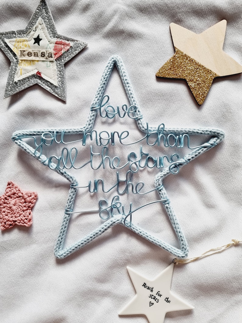 Reach for the stars l Star Decor l Nursery Quote l Wall Hanging l Nursery Decor l Children's Room Decor l Nursery Sign l Love you More image 2