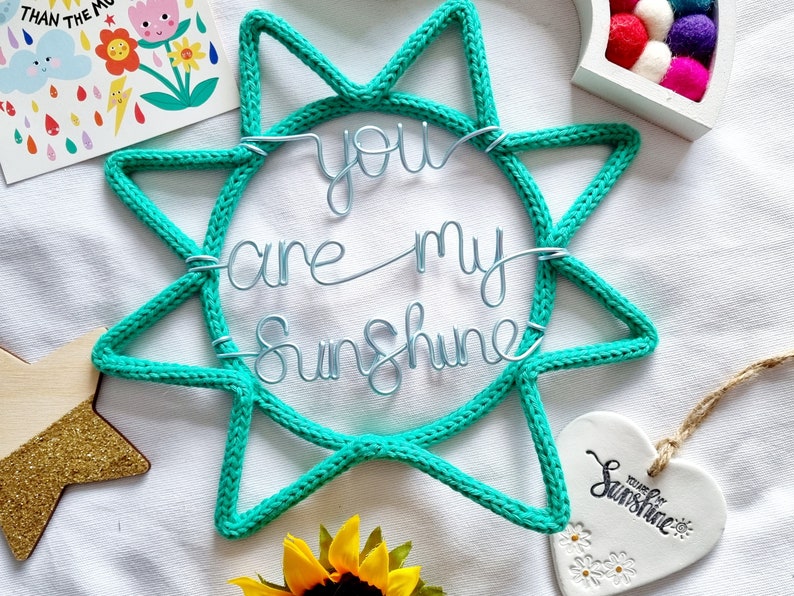 You are my sunshine l Wall Hanging l Nursery Decor l Children's Room Decor l Nursery Sign l Sunshine l Sun l Hello Sunshine image 2