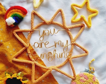You are my sunshine l Wall Hanging l Nursery Decor l Children&#39;s Room Decor l Nursery Sign l Sunshine l Sun l Hello Sunshine