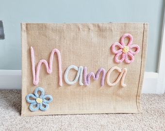 Personalised Jute Bag l Jute Shopper l Shopping Bag l Customised Bag l Bag for Life l Beach Bag l Teacher Bag l Snack bag