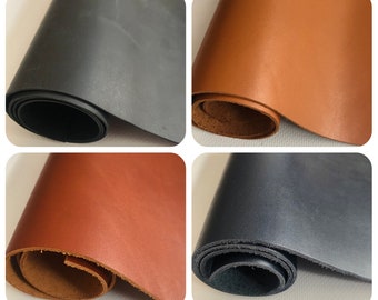 A4 Natural Leather Sheet - Cowhide Leather, Genuine Leather Sheets - Leather Scrap, Leather Piece, Tanned Leather, Leather Supplies