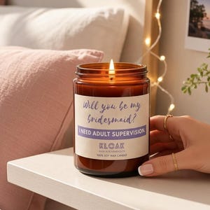 Funny Bridesmaid Proposal Candle, Will You Be My Bridesmaid Gift, Rude Wedding Gift for Best Friend, Hen Party Present