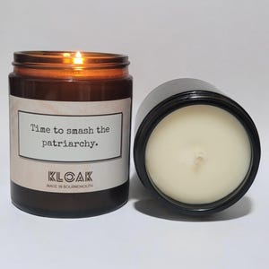 Smash the Patriarchy Candle: Feminist Soy Wax Candle, Funny Gift