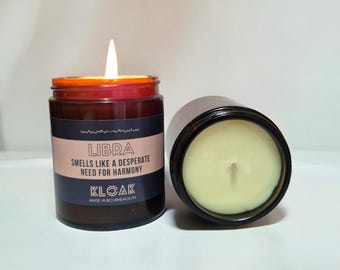 Kerze mit Sternzeichen Waage: Friedliche Aromatherapie, Harmonie Geschenk