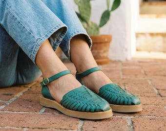 Mexicaanse huaraches, handgemaakte huarache sandalen, leren sandalen, huarache schoenen