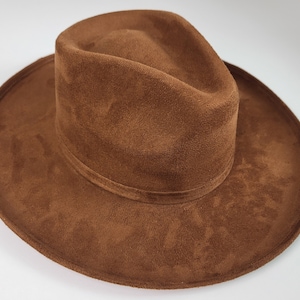 Fedora hat with wide brim, boho hat, women&#39;s hat, men&#39;s hat