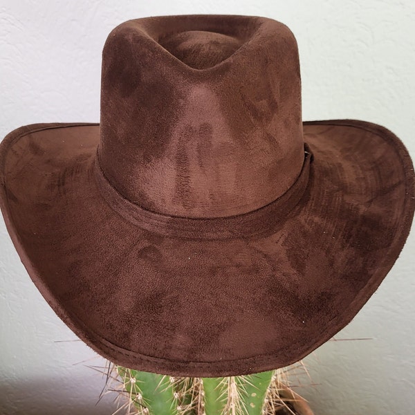 chapeau de cowboy fait main du Mexique, chapeau de cowboy marron