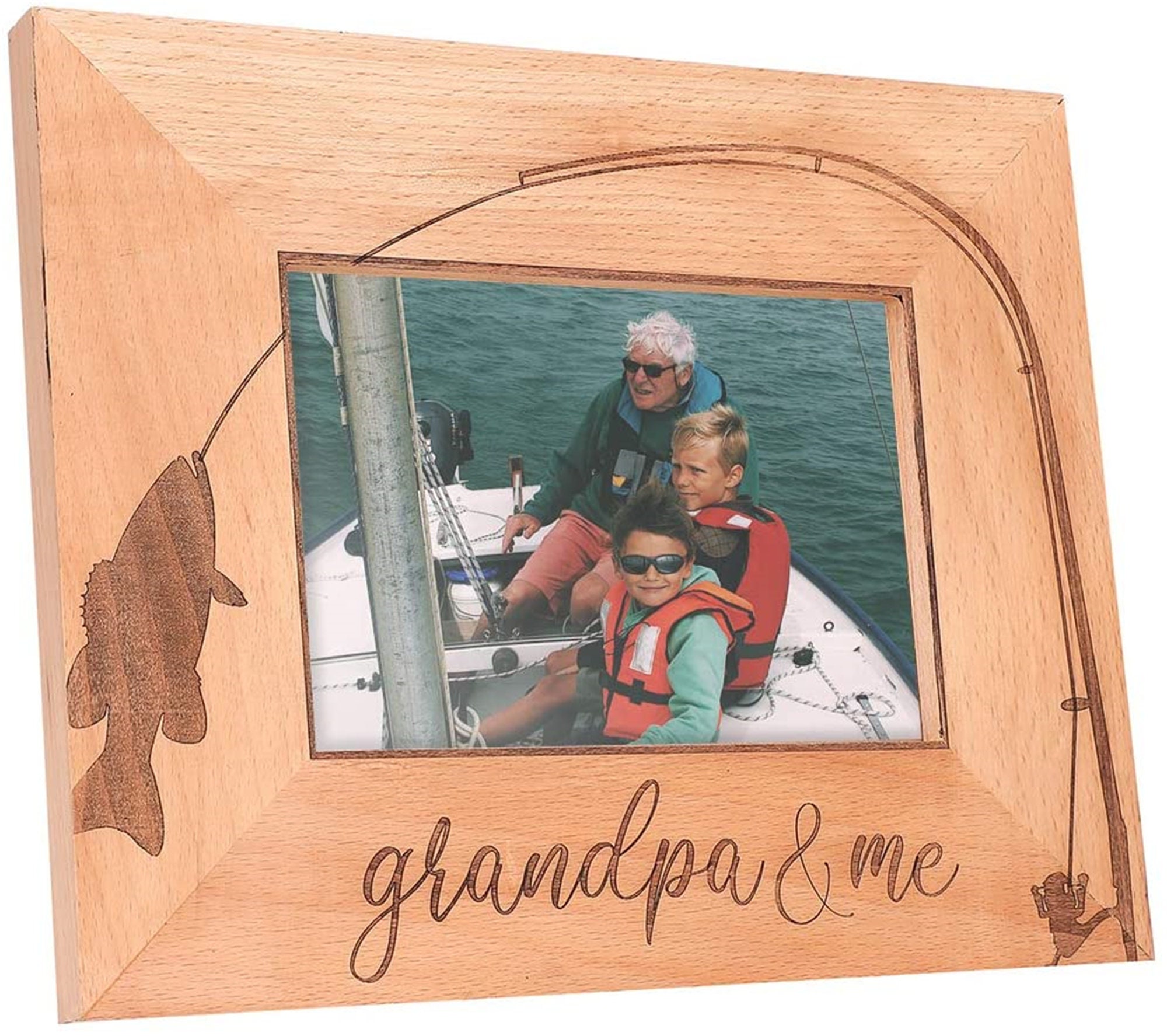 Brands Grandpa and Me Wooden Picture Frame Fishing Theme Etsy