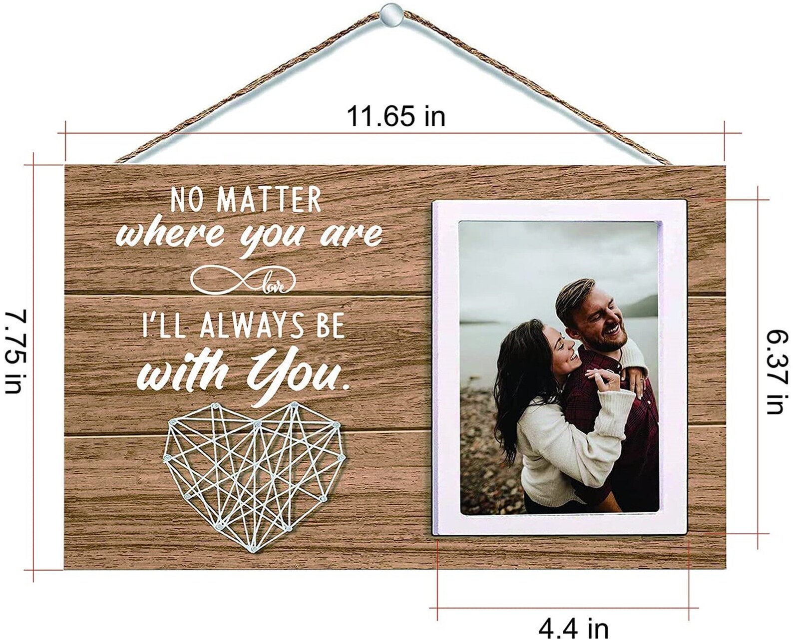 Wooden photo frame for girlfriend boyfriend husband wife Etsy